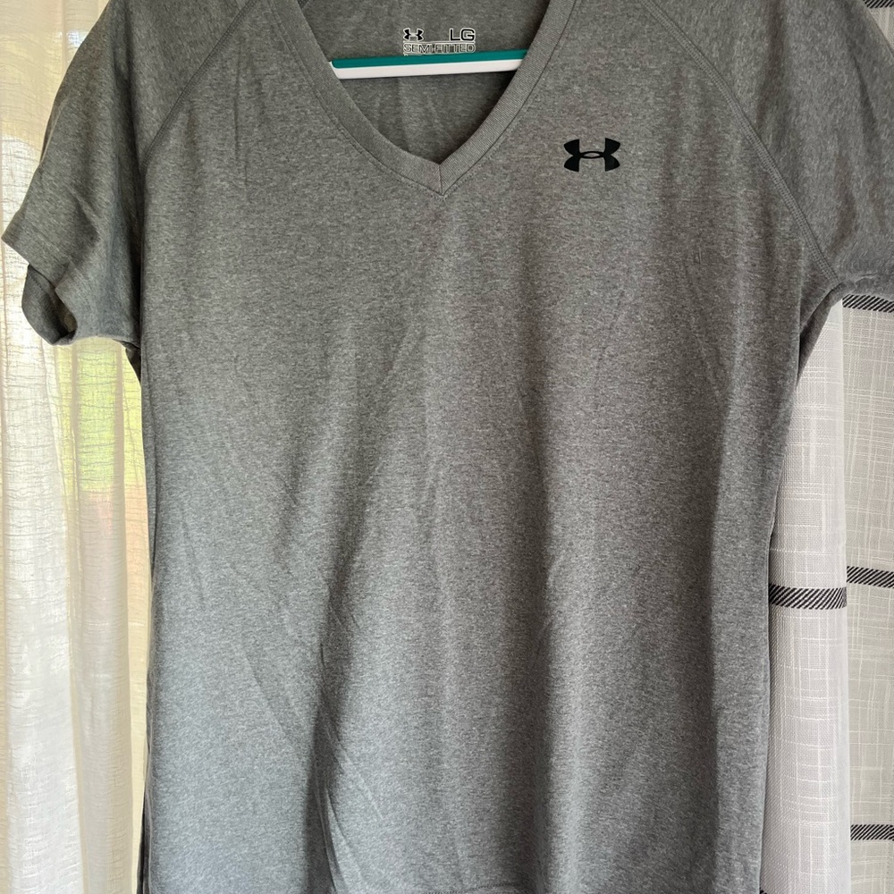 Under Armour Gray Fitted Short Sleeve T-Shirt
